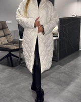 DIASY - Relaxed Collar Mid-Length Cotton Coat