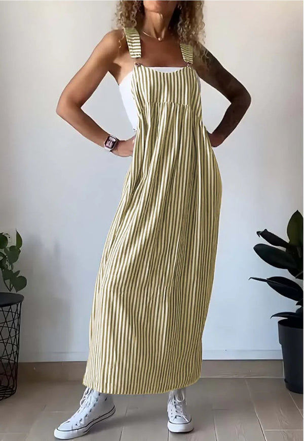MARIELE I STRIPED MAXI DRESS