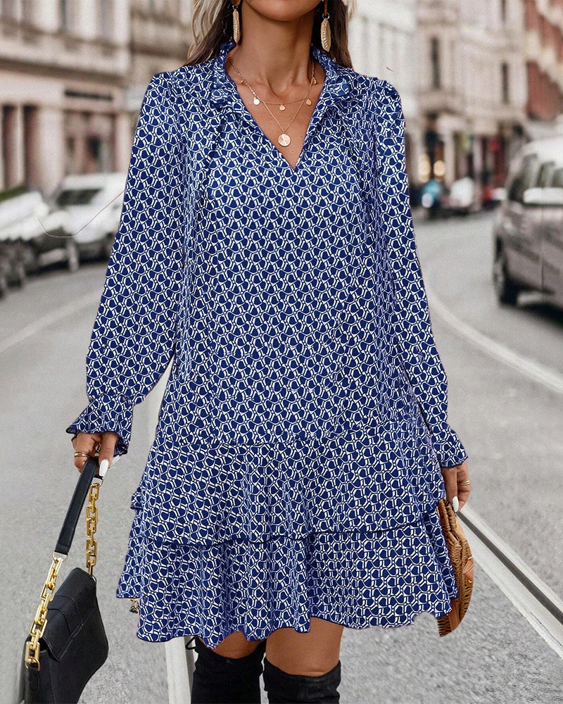 Lavinia™ – Printed Long Sleeve Dress