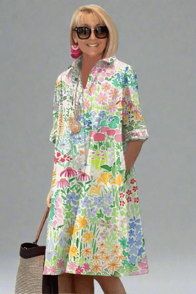 Nadine - Luxurious Floral Summer Dress for Effortless Style