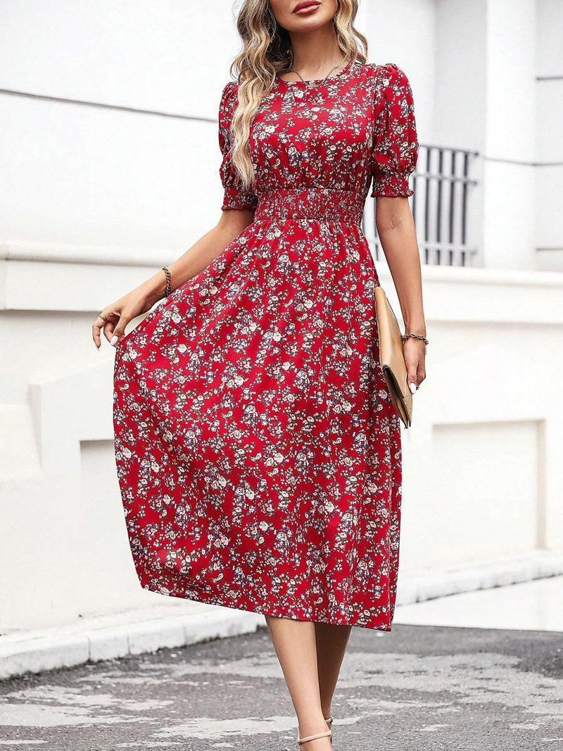 FRIEDHILDE I FLORAL MIDI DRESS