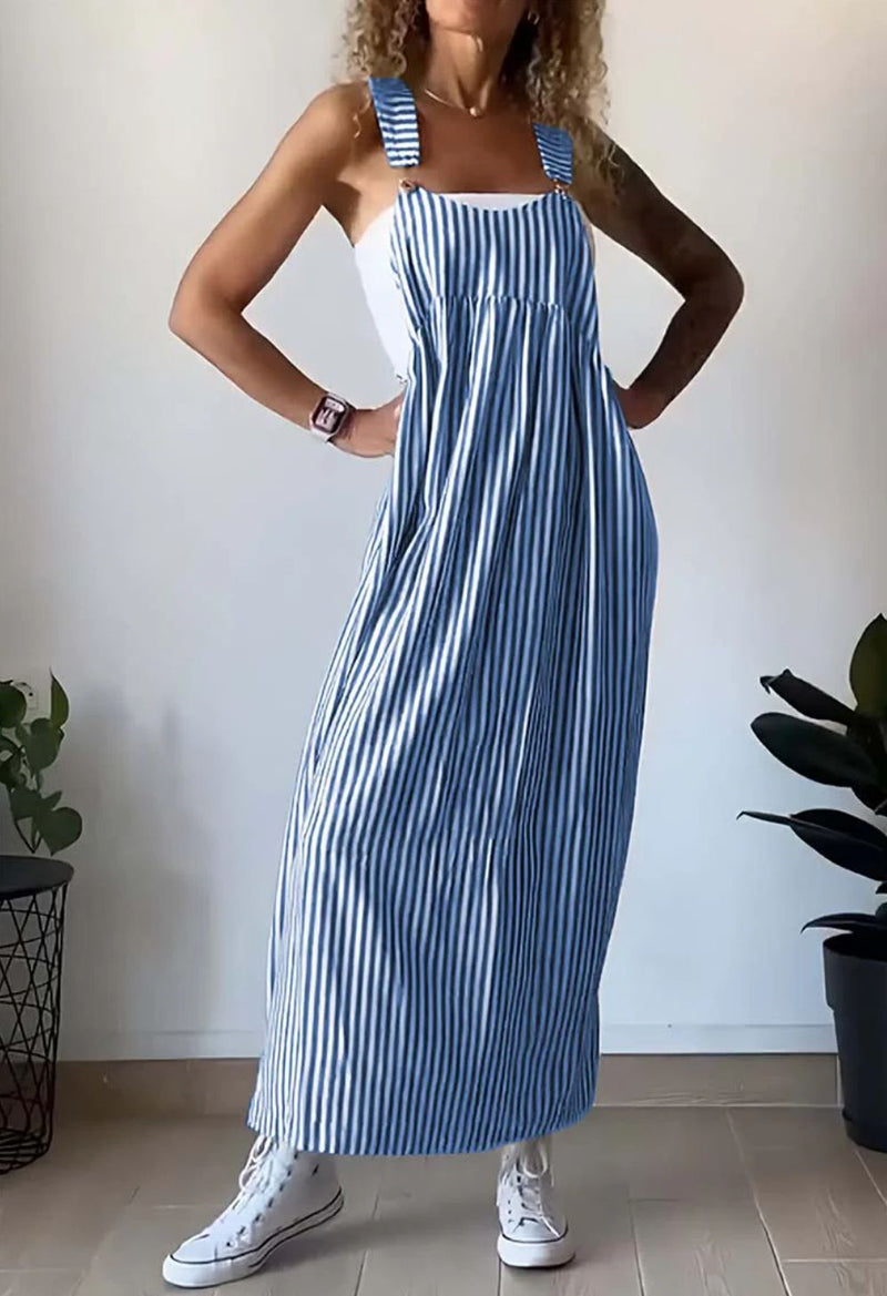 MARIELE I STRIPED MAXI DRESS