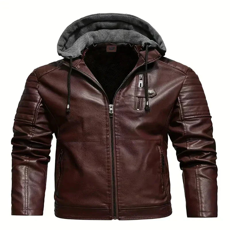 RedLine - Hooded Leather Coat