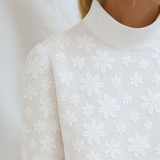 Irene™ | Elegant Linen Floral Blouse