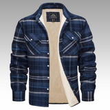 Truffel™ - Checked Trucker Jacket with Fleece Lining