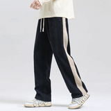 Cord Jogging Pants with Waffle Pattern
