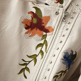 Sofia™ | Stylish Biker Jacket with Floral Embroidery