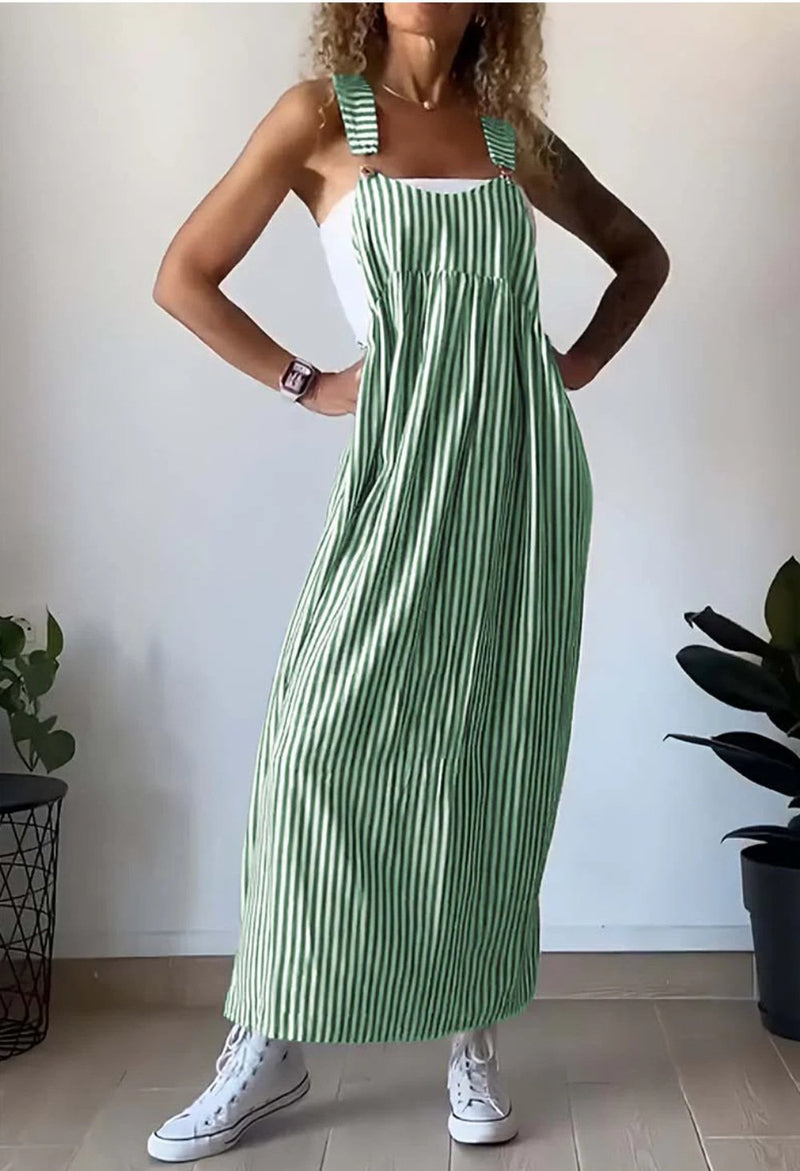 MARIELE I STRIPED MAXI DRESS