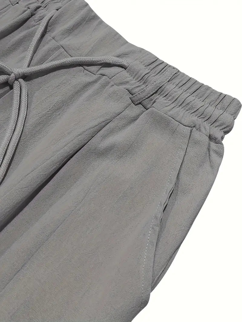 LOOSE LINEN PANTS WITH DRAWSTRING