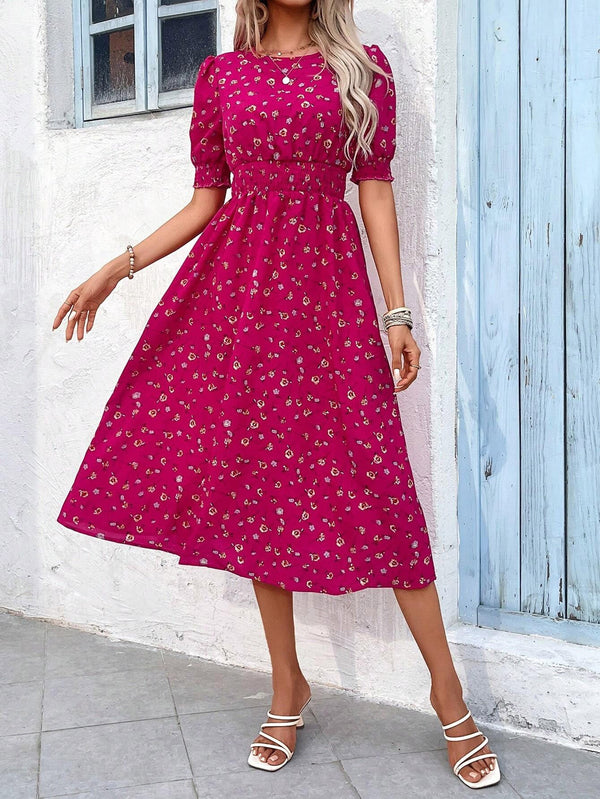 FRIEDHILDE I FLORAL MIDI DRESS
