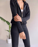 Ania - Casual Twist Jacquard Two-Piece Set