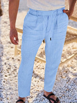 LOOSE LINEN PANTS WITH DRAWSTRING