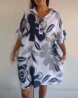 Rita | Floral Dress with Reverse Pocket