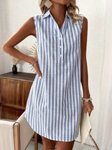 Élise | Striped Shirt Dress