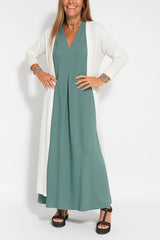 Carmela | Elegant Long Dress with Cardigan
