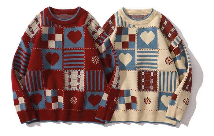 Hearth Patchwork Loom Wool Sweater