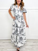 Viviane - Maxi Dress with Classic Print