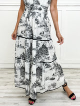 Viviane - Maxi Dress with Classic Print