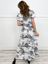 Viviane - Maxi Dress with Classic Print