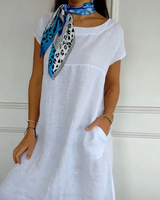 Justina - Women's Cotton Dress - Summery and with Practical Pockets