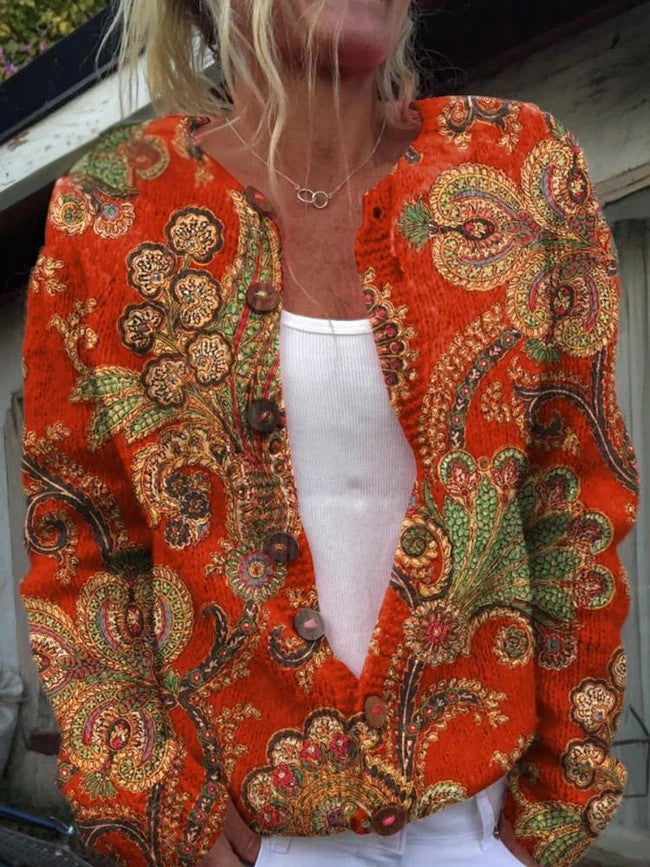 Beautiful Women's Cardigan - Floral Design, Cozy & Stylish
