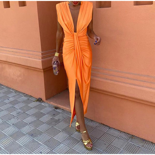 Isabelle - Party Dress with Deep Neckline