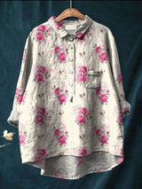 LALUNA® | CLASSIC BLOUSE WITH FLORAL PATTERN