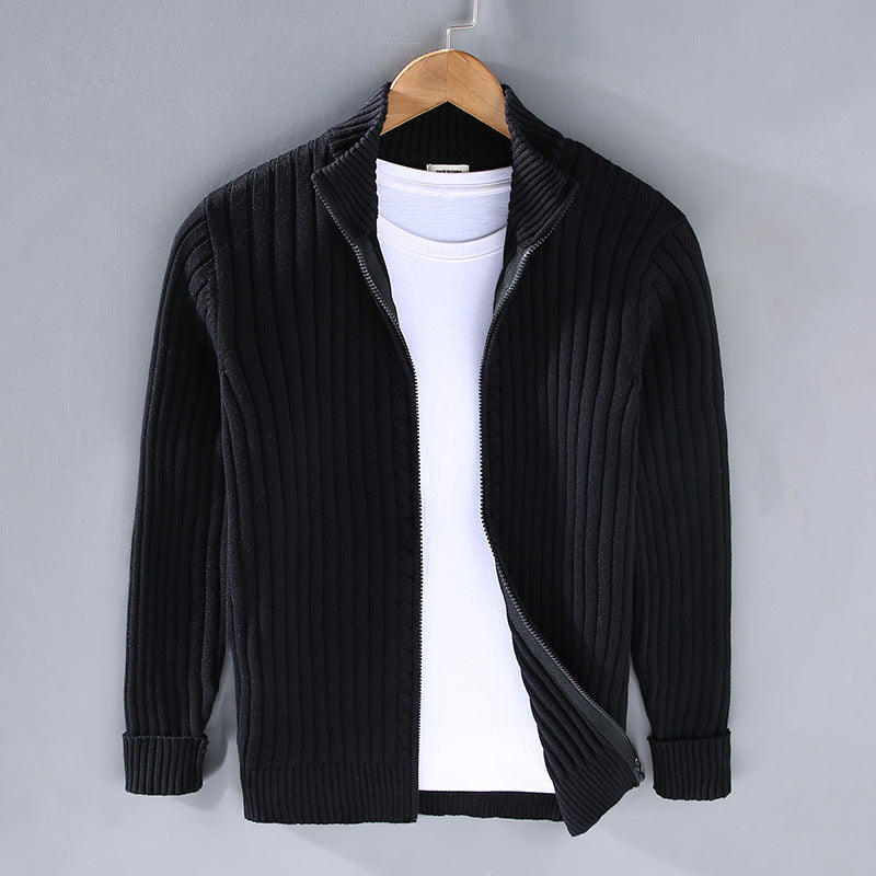 EssentialWarmth - Ribbed Zip Cardigan