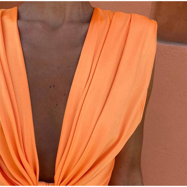 Isabelle - Party Dress with Deep Neckline