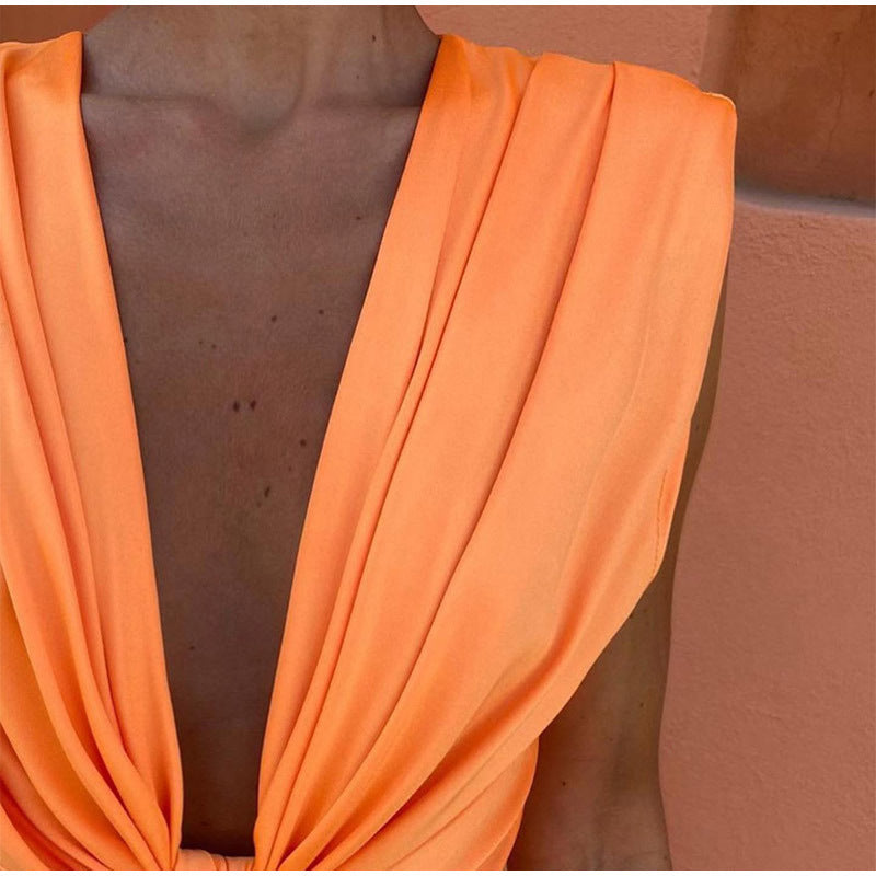 Isabelle - Party Dress with Deep Neckline