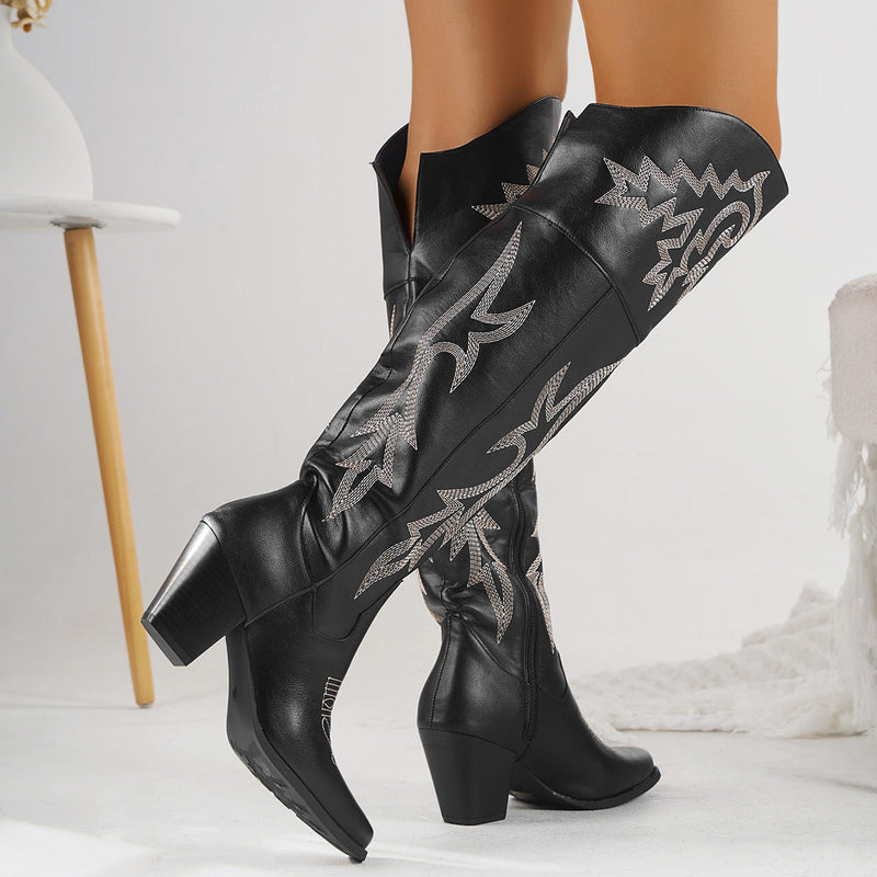Cheyenne | Classic Over-the-Knee Cowboy Boots