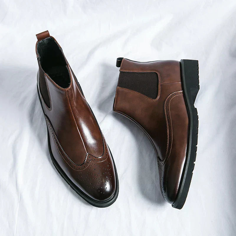 Dwight | Faux Leather Chelsea Boots