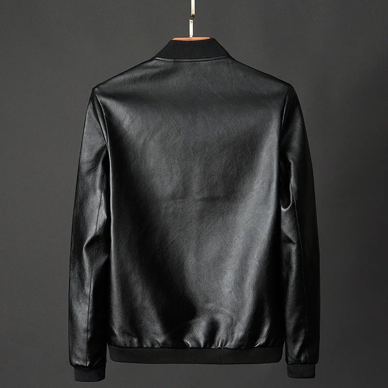 Emil™ Classic – Minimalistic Leather Jacket with Smooth Finish