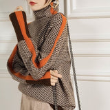 Eleanor | Herringbone Luxe Turtleneck