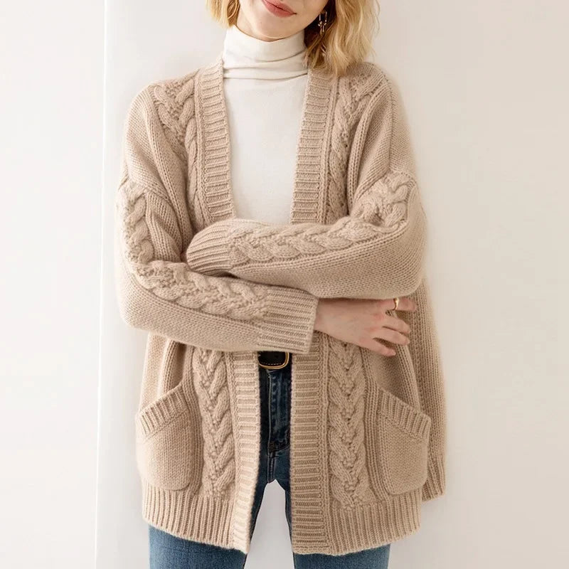 Sandra Eve Cable Knit Cardigan