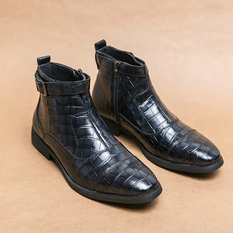 Dylan | Ankle Boots with Buckle Made of Synthetic Leather
