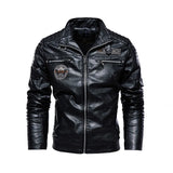 Tobias™ Rust – Red-brown Motorcycle Jacket with Patch Details