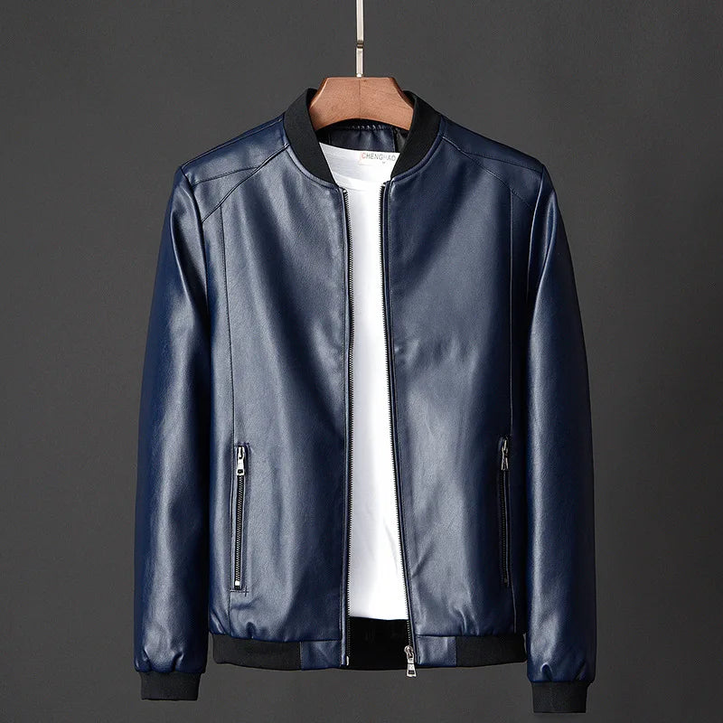 Emil™ Classic – Minimalistic Leather Jacket with Smooth Finish