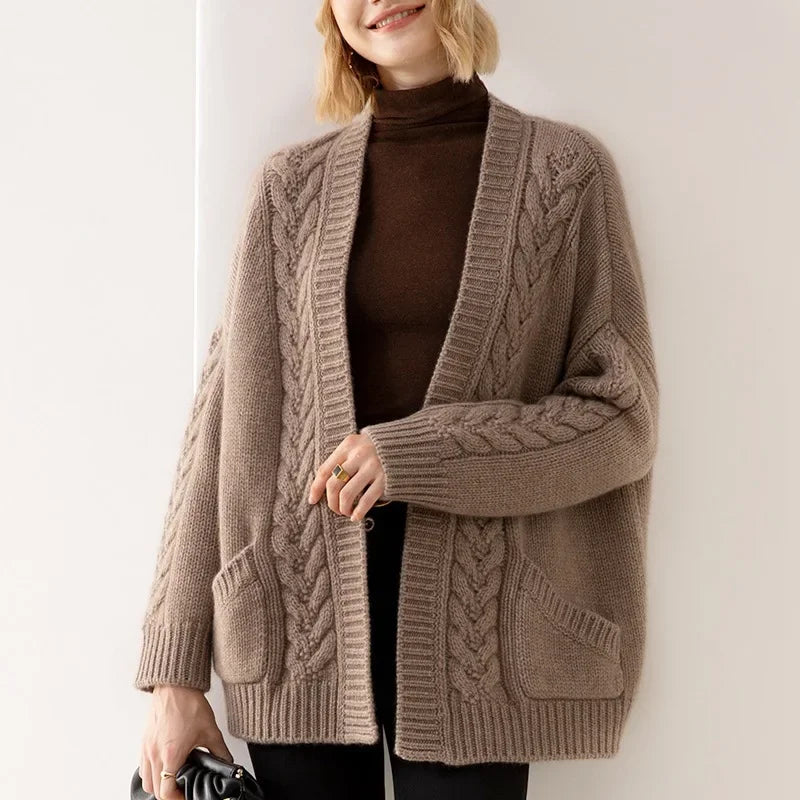 Sandra Eve Cable Knit Cardigan