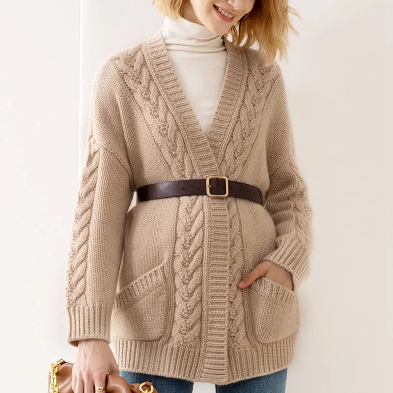 Sandra Eve Cable Knit Cardigan