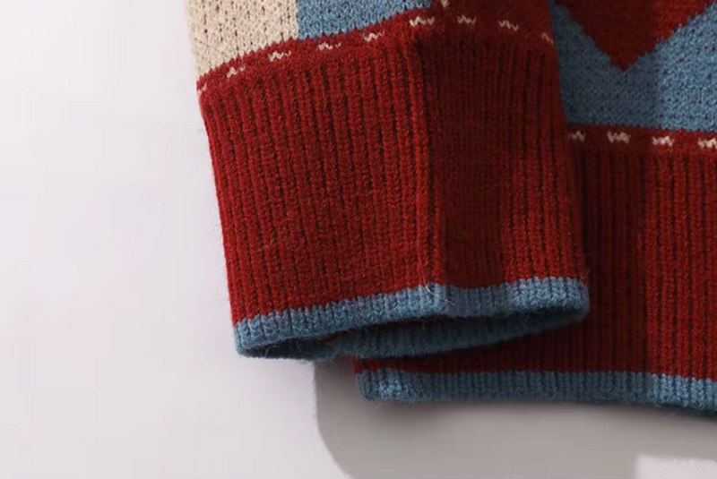 Hearth Patchwork Loom Wool Sweater