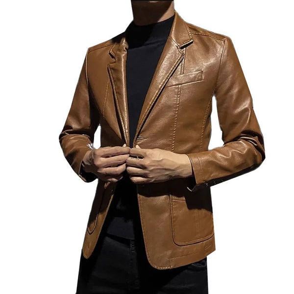 Rasmus™ Urban – Slim-Fit Blazer made of Faux Leather (multiple colors)