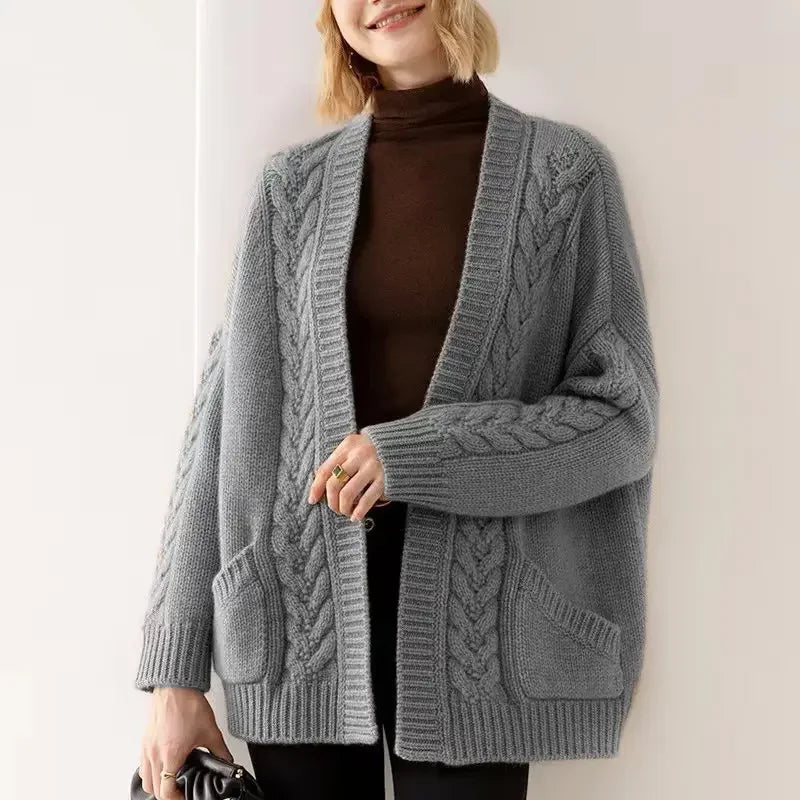 Sandra Eve Cable Knit Cardigan