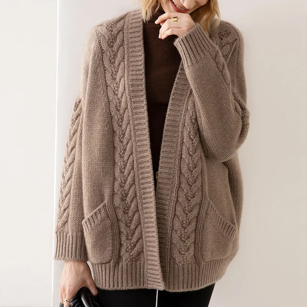 Sandra Eve Cable Knit Cardigan
