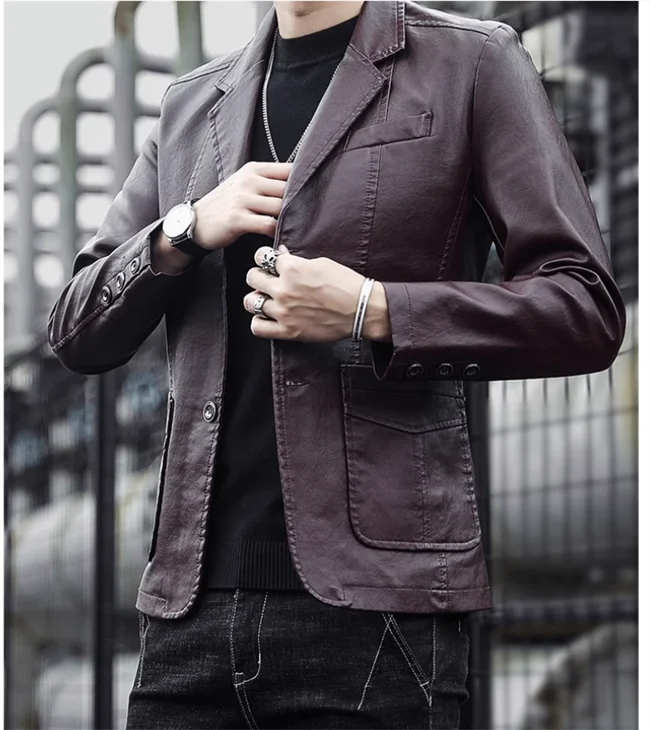 Rasmus™ Urban – Slim-Fit Blazer made of Faux Leather (multiple colors)