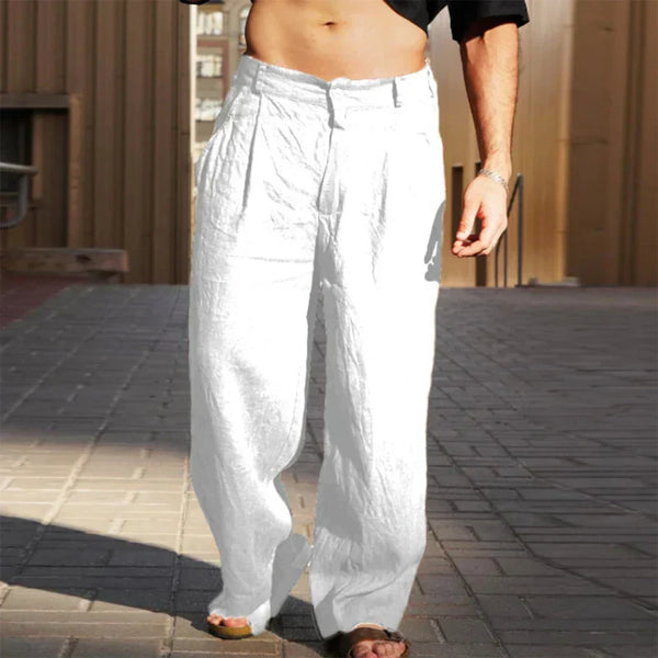 LINEN PANTS WITH WIDE LEG