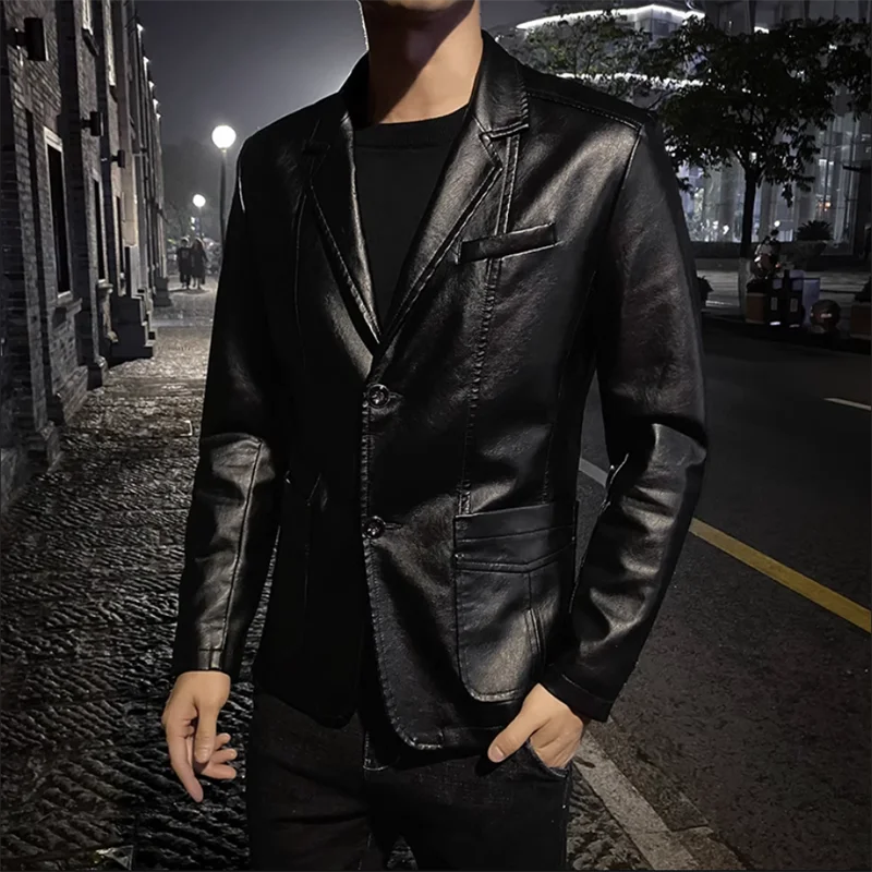 Rasmus™ Urban – Slim-Fit Blazer made of Faux Leather (multiple colors)