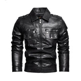 Frederik™ Raw – Brown Leather Jacket with Vintage Structure and Broad Shoulders