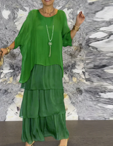 Alba™ | Loose Maxi Dress with Round Neckline