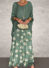 Alba™ | Loose Maxi Dress with Round Neckline